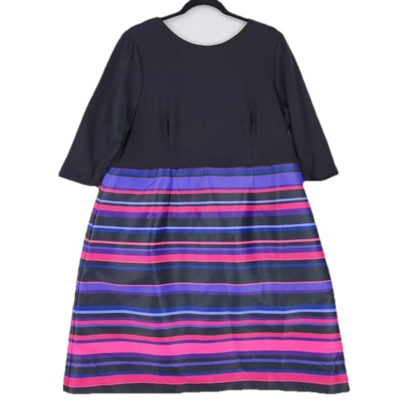 ModCloth Hutch Twofer Pink Purple Striped Sheath Party Dress pockets - Picture 2 of 15